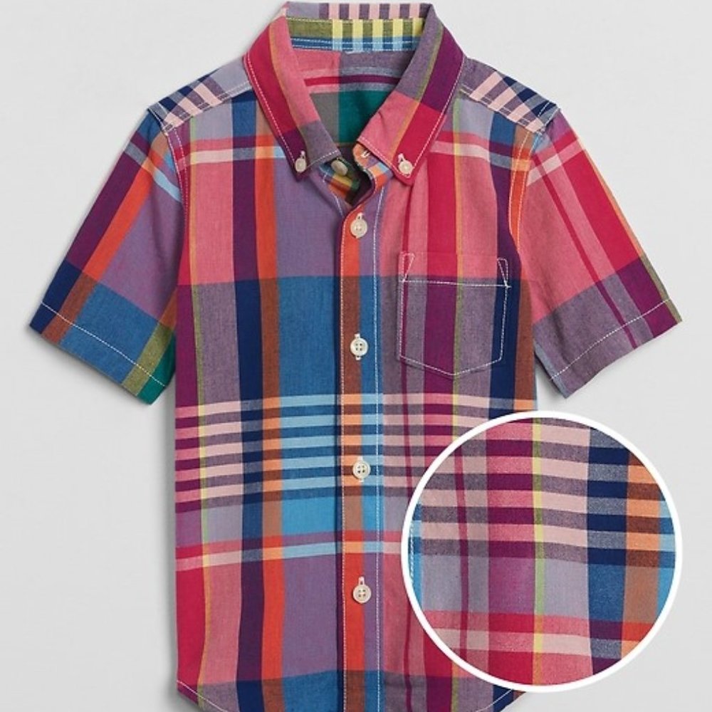 GAP Factory Toddler Madras Button-Down | 3 YRS NWT